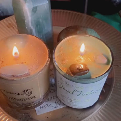 Currently Manifesting Bay Leaf Infused Soy Candle