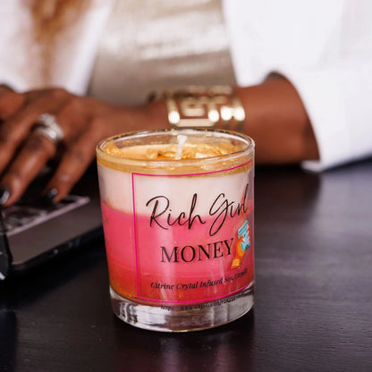 Rich Girl Money Citrine Infused Soy Candle