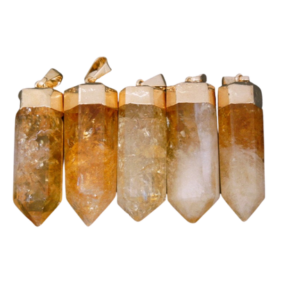 Polished Citrine Point Pendant