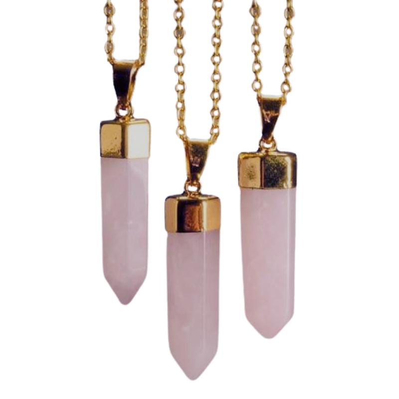 Polished Rose Quartz Point Pendant