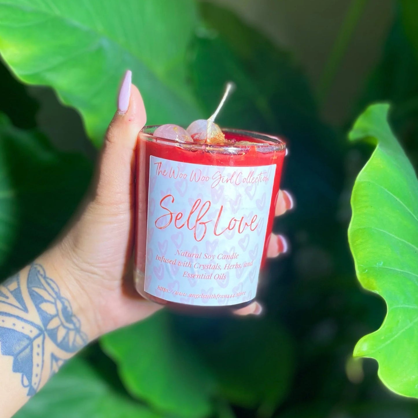 Self Love Crystal Infused Soy Candle