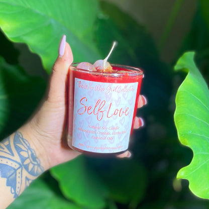 Self Love Crystal Infused Soy Candle