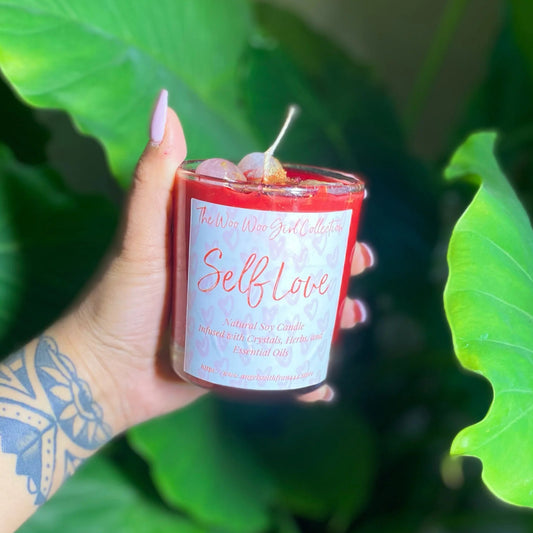 Self Love Crystal Infused Soy Candle