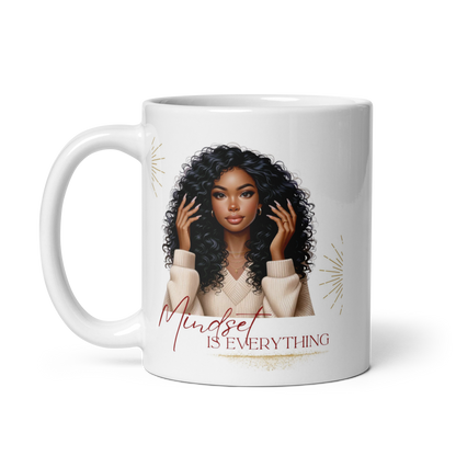 Mindset is Everything Mug (Black Hair)