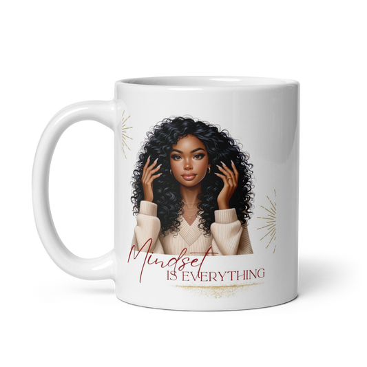 Mindset is Everything Mug (Black Hair)